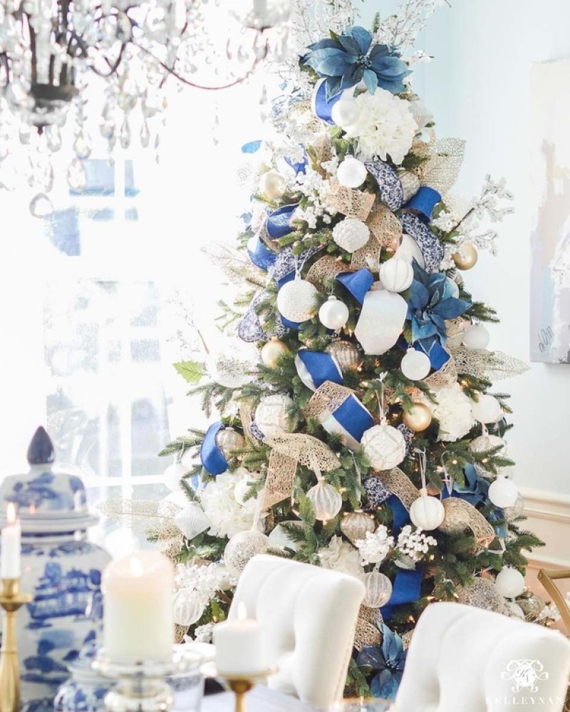Trang trí nhà đón Noel thật xinh với gam màu xanh lam - Ảnh 8.
