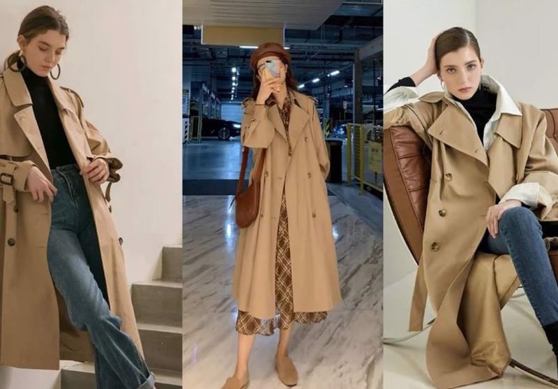 Áo khoác Trench Coat màu đất
