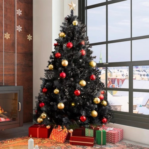 Ý Tưởng Táo Bạo Cho Cây Thông Noel Màu Đen Hiện Đại