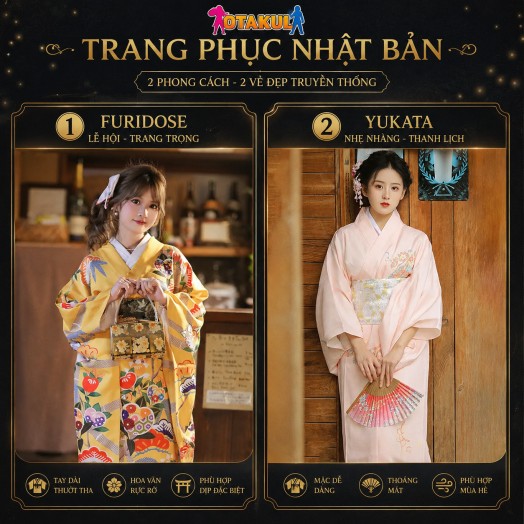 Khám Phá Bộ Sưu Tập Kimono & Yukata Nhật Bản Nam Nữ Người Lớn