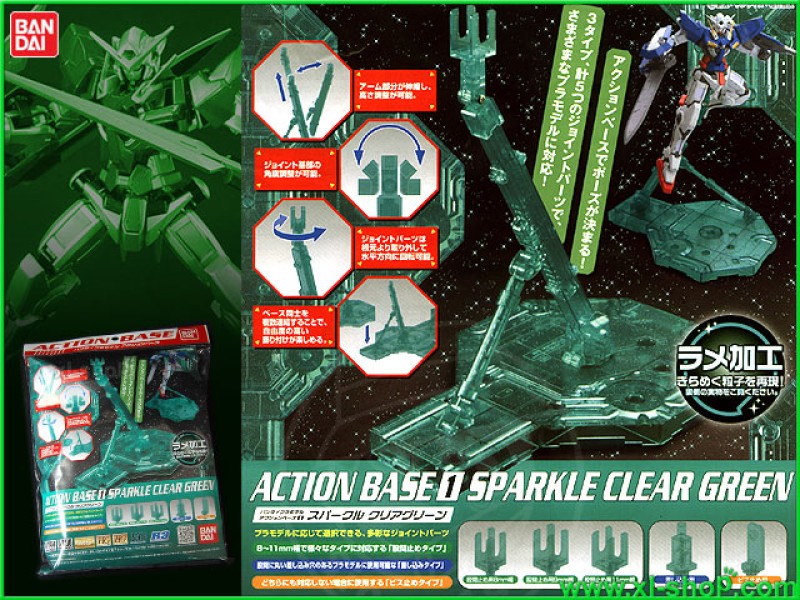 Action base 1 xanh trong suốt