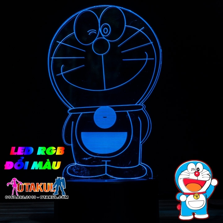 Đèn ngủ LED Anime 7 màu Doraemon