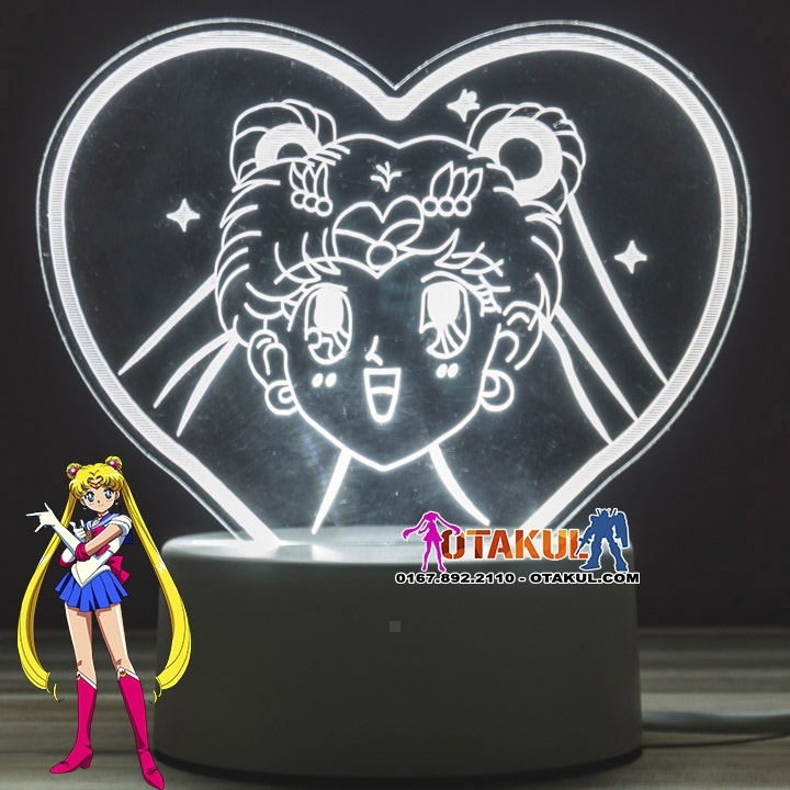 Đèn ngủ LED Anime Sailor moon trắng