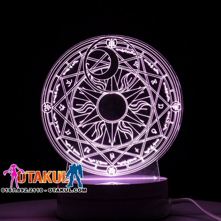 Đèn ngủ LED Anime Sakura vòng tròn ma thuật tím